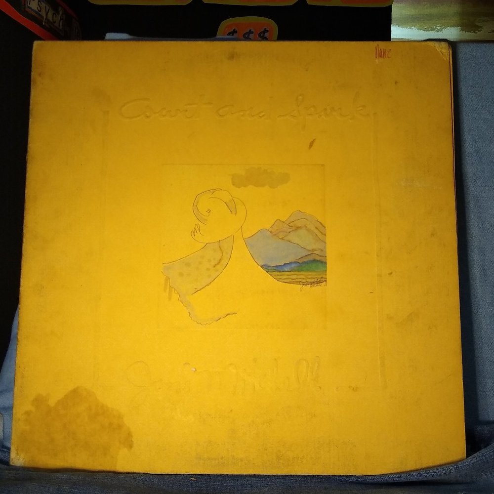 Joni Mitchell Court and Spark 1974 gatefold Embossed textured cover Vinyl record
